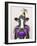 Mardi Gras Cow-Fab Funky-Framed Premium Giclee Print