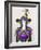 Mardi Gras Cow-Fab Funky-Framed Premium Giclee Print