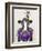 Mardi Gras Cow-Fab Funky-Framed Art Print