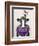 Mardi Gras Cow-Fab Funky-Framed Art Print