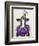 Mardi Gras Cow-Fab Funky-Framed Art Print