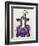 Mardi Gras Cow-Fab Funky-Framed Art Print