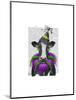 Mardi Gras Cow-Fab Funky-Mounted Art Print