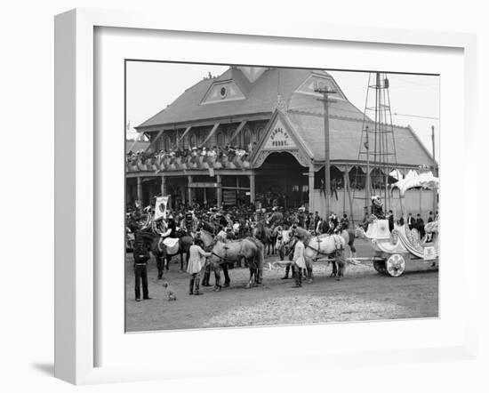 Mardi Gras Day, Royal Chariot with Rex, New Orleans, La.-null-Framed Photo