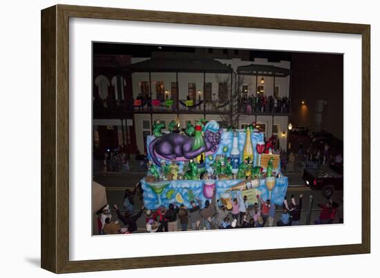 Mardi Gras Drunken Cat On Float-Carol Highsmith-Framed Art Print