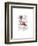 Mardi Gras Flamingo Full-Fab Funky-Framed Art Print