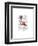 Mardi Gras Flamingo Full-Fab Funky-Framed Art Print