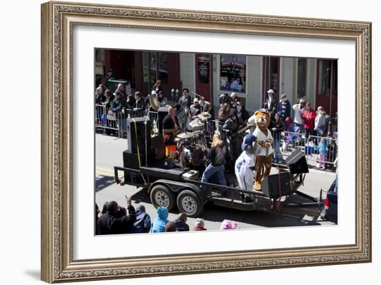 Mardi Gras Float; Band With Cartoon Characters-Carol Highsmith-Framed Art Print