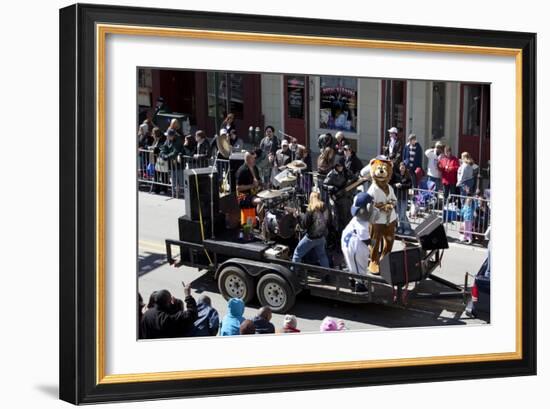 Mardi Gras Float; Band With Cartoon Characters-Carol Highsmith-Framed Art Print