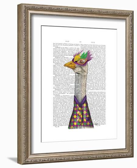 Mardi Gras Goose Harlequin Jacket-Fab Funky-Framed Premium Giclee Print