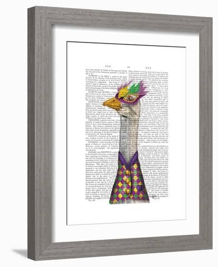 Mardi Gras Goose Harlequin Jacket-Fab Funky-Framed Premium Giclee Print