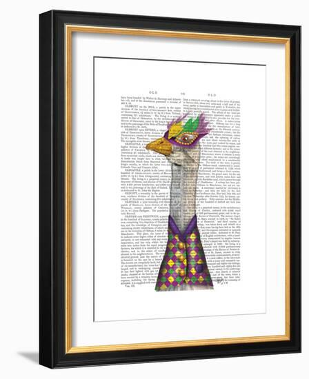 Mardi Gras Goose Harlequin Jacket-Fab Funky-Framed Premium Giclee Print