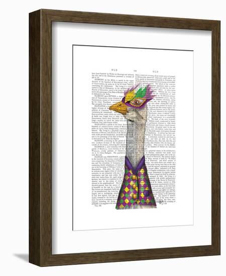 Mardi Gras Goose Harlequin Jacket-Fab Funky-Framed Art Print