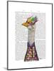 Mardi Gras Goose Harlequin Jacket-Fab Funky-Mounted Art Print