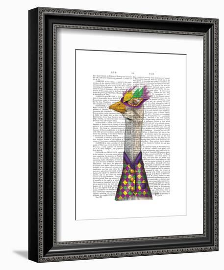 Mardi Gras Goose Harlequin Jacket-Fab Funky-Framed Art Print