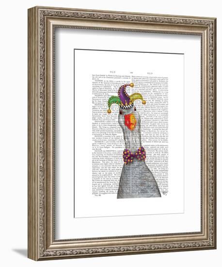 Mardi Gras Goose Jester Hat-Fab Funky-Framed Art Print