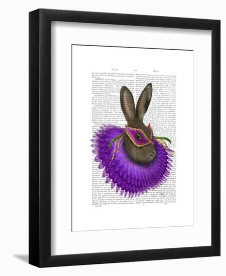 Mardi Gras Hare-Fab Funky-Framed Art Print