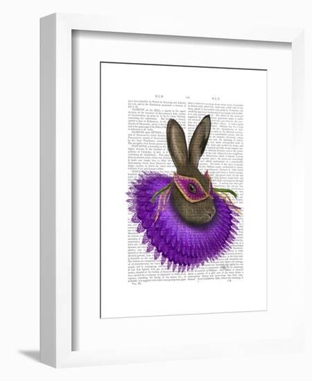 Mardi Gras Hare-Fab Funky-Framed Art Print