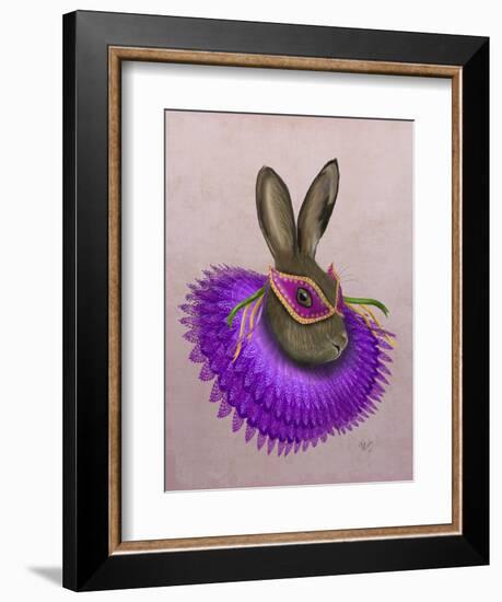 Mardi Gras Hare-Fab Funky-Framed Art Print