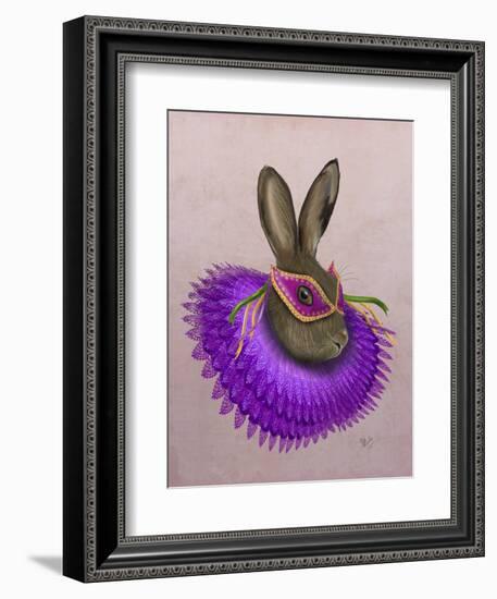 Mardi Gras Hare-Fab Funky-Framed Art Print