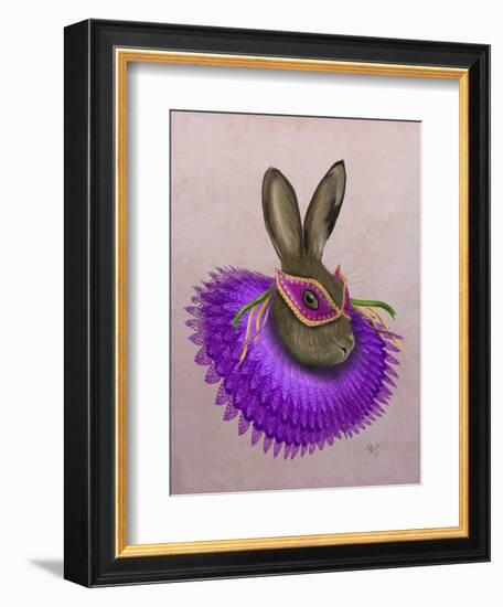 Mardi Gras Hare-Fab Funky-Framed Art Print