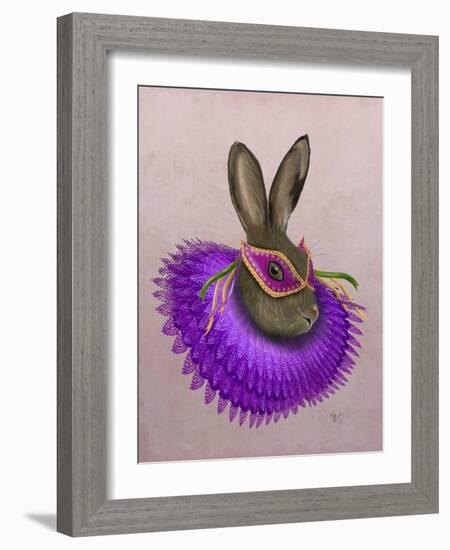 Mardi Gras Hare-Fab Funky-Framed Art Print