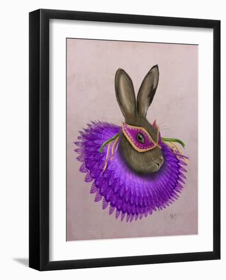 Mardi Gras Hare-Fab Funky-Framed Art Print