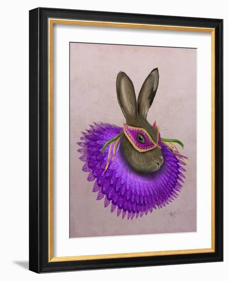 Mardi Gras Hare-Fab Funky-Framed Art Print