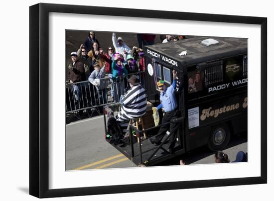 Mardi Gras Keystone Cops Paddy Wagon-Carol Highsmith-Framed Art Print