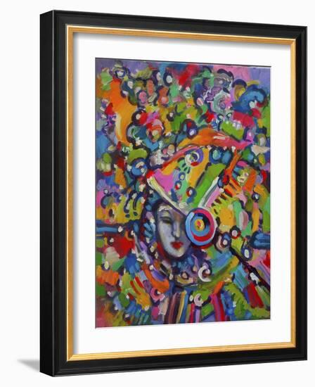 Mardi Gras Lady 615 3-Howie Green-Framed Giclee Print