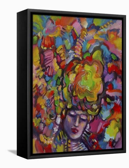 Mardi Gras Lady 6152-Howie Green-Framed Premier Image Canvas