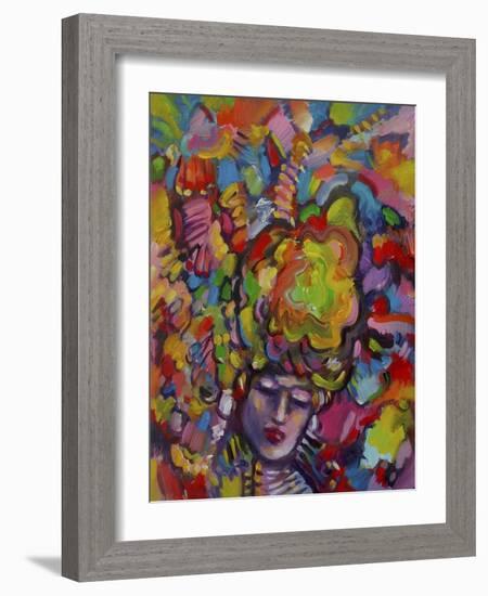 Mardi Gras Lady 6152-Howie Green-Framed Giclee Print