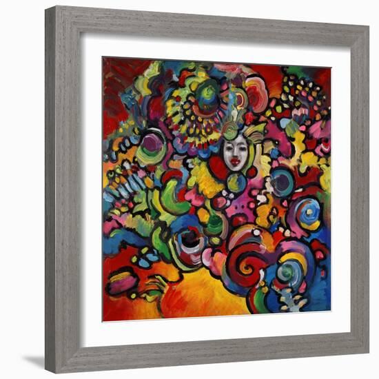 Mardi Gras Lady A-Howie Green-Framed Giclee Print