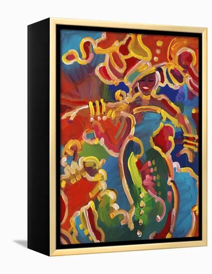 Mardi Gras Lady C-Howie Green-Framed Premier Image Canvas