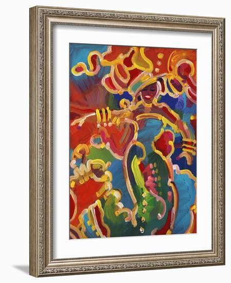 Mardi Gras Lady C-Howie Green-Framed Giclee Print