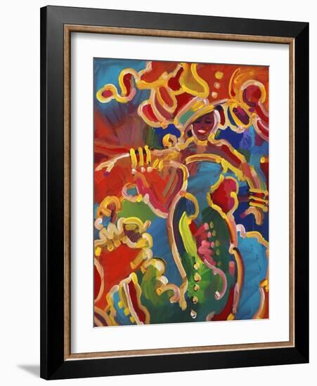 Mardi Gras Lady C-Howie Green-Framed Giclee Print