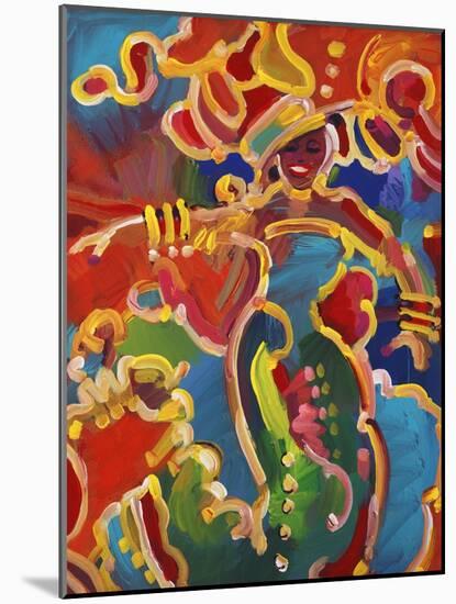 Mardi Gras Lady C-Howie Green-Mounted Giclee Print