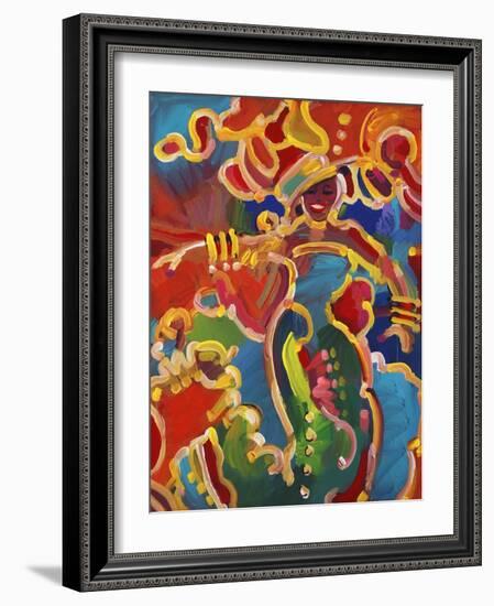 Mardi Gras Lady C-Howie Green-Framed Giclee Print