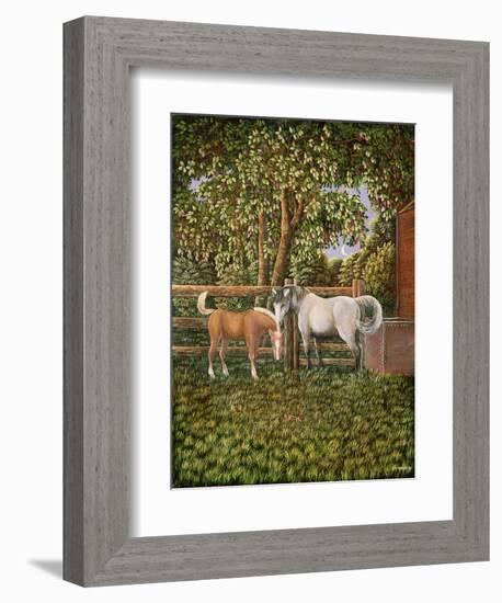 Mare and Foal, 1987-Liz Wright-Framed Giclee Print