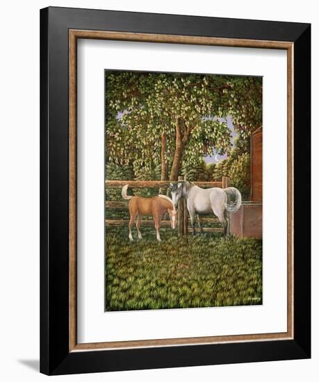 Mare and Foal, 1987-Liz Wright-Framed Giclee Print