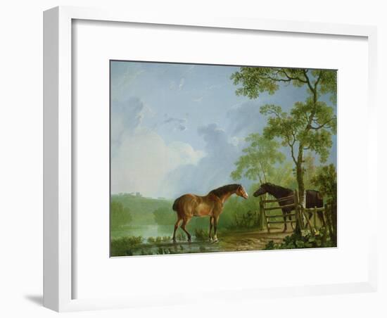 Mare and Stallion in a Landscape-Sawrey Gilpin-Framed Giclee Print