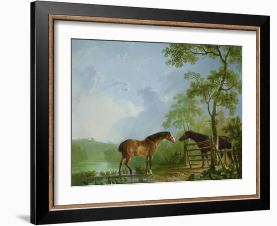 Mare and Stallion in a Landscape-Sawrey Gilpin-Framed Giclee Print