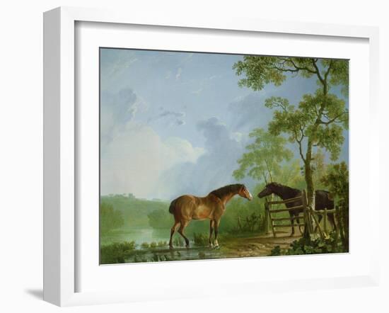 Mare and Stallion in a Landscape-Sawrey Gilpin-Framed Giclee Print