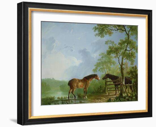 Mare and Stallion in a Landscape-Sawrey Gilpin-Framed Giclee Print