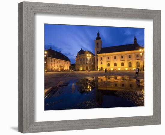 Mare Square, Sibiu, Transylvania, Romania, Europe-Marco Cristofori-Framed Photographic Print