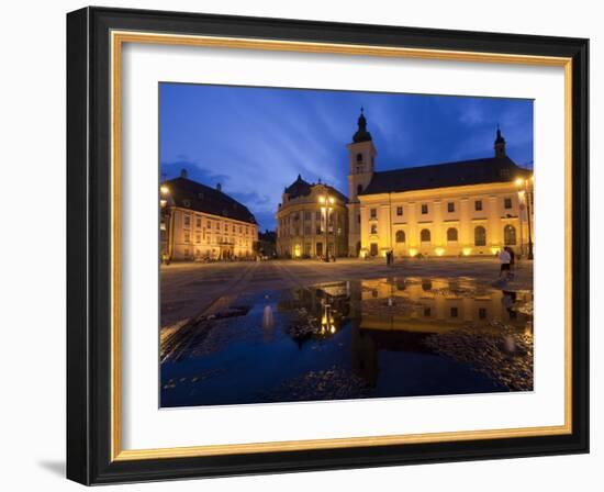 Mare Square, Sibiu, Transylvania, Romania, Europe-Marco Cristofori-Framed Photographic Print