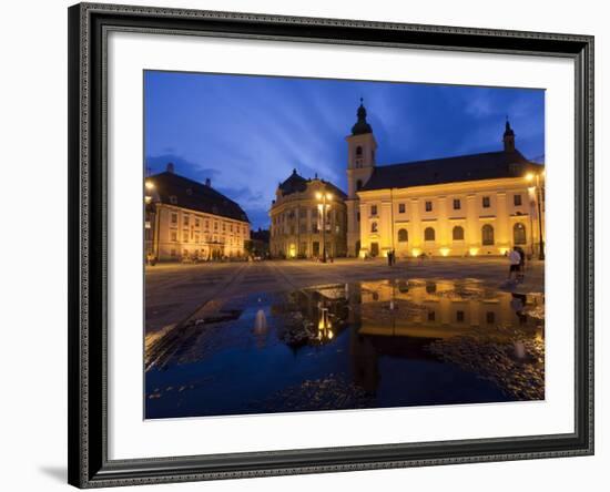 Mare Square, Sibiu, Transylvania, Romania, Europe-Marco Cristofori-Framed Photographic Print