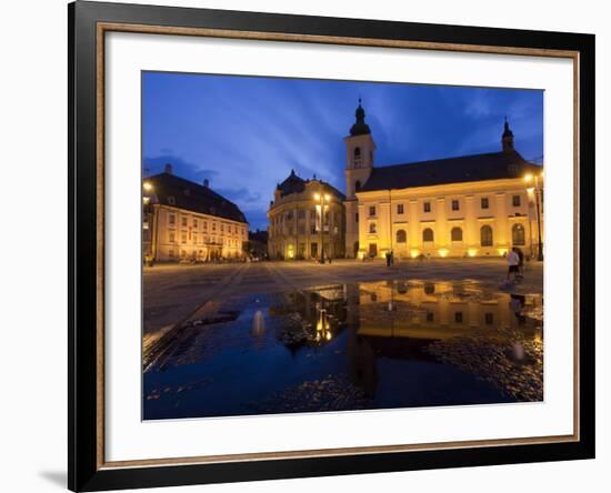 Mare Square, Sibiu, Transylvania, Romania, Europe-Marco Cristofori-Framed Photographic Print