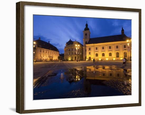 Mare Square, Sibiu, Transylvania, Romania, Europe-Marco Cristofori-Framed Photographic Print