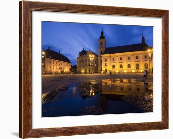 Mare Square, Sibiu, Transylvania, Romania, Europe-Marco Cristofori-Framed Photographic Print